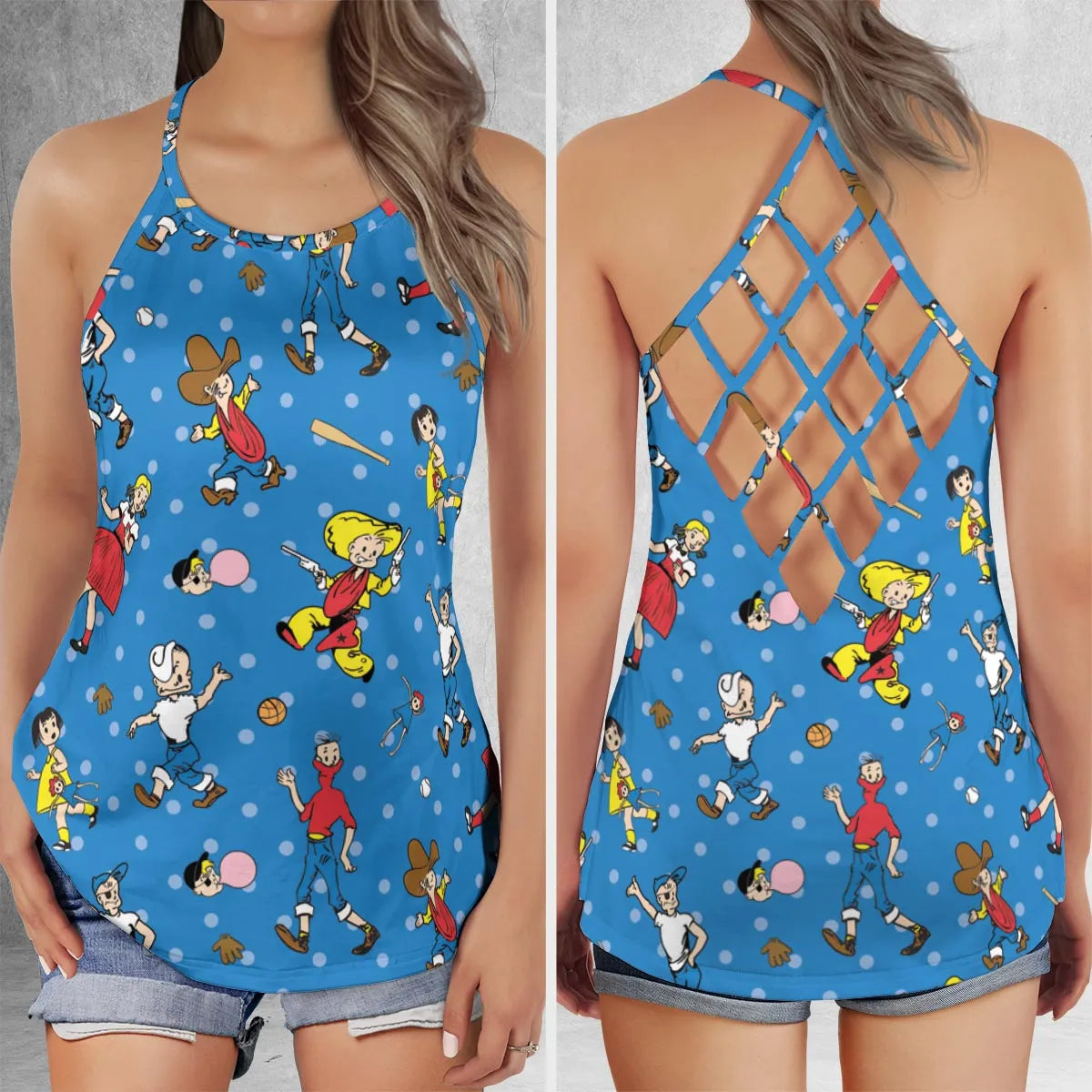 Criss Cross Tank Top - KRJ3BGKV