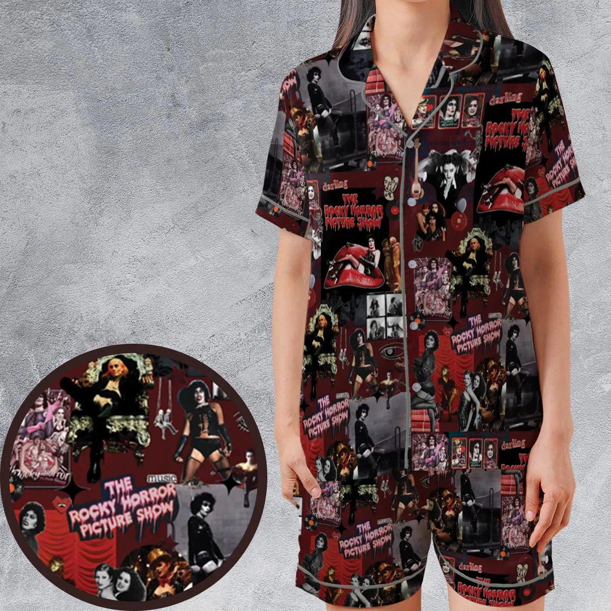 Satin Short-Sleeve Pajamas Set - 3RGEZP7T
