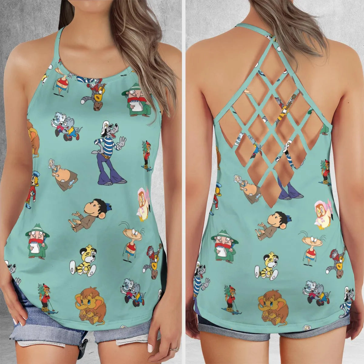 Criss Cross Tank Top - SKWBDN3L