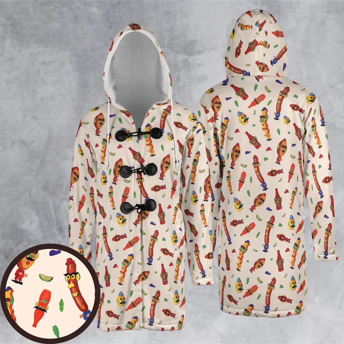 Hooded Cloak Coat - 1DRRHNWK
