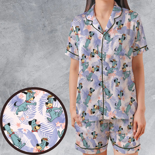 Satin Short-Sleeve Pajamas Set - JCARXXSP