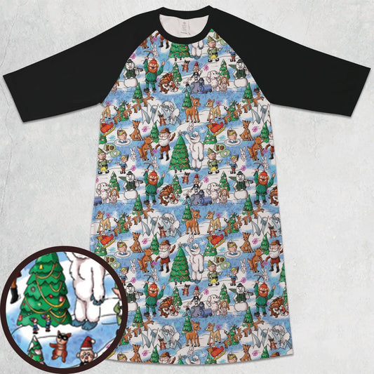 3/4 Sleeve Raglan Dress - SHWZ3PQG