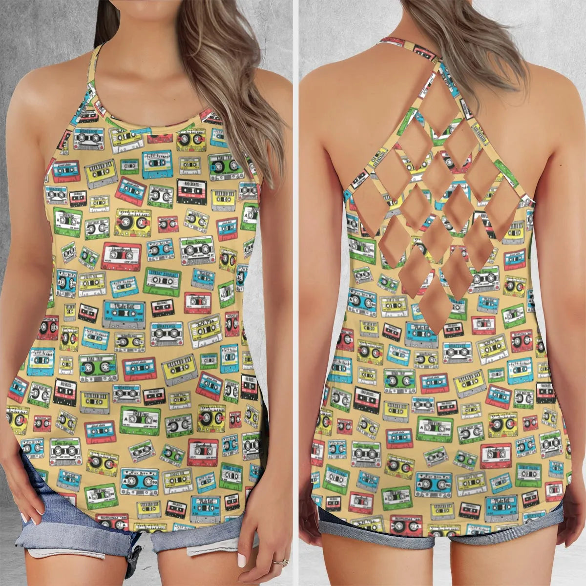 Criss Cross Tank Top - ZGL6BU9W