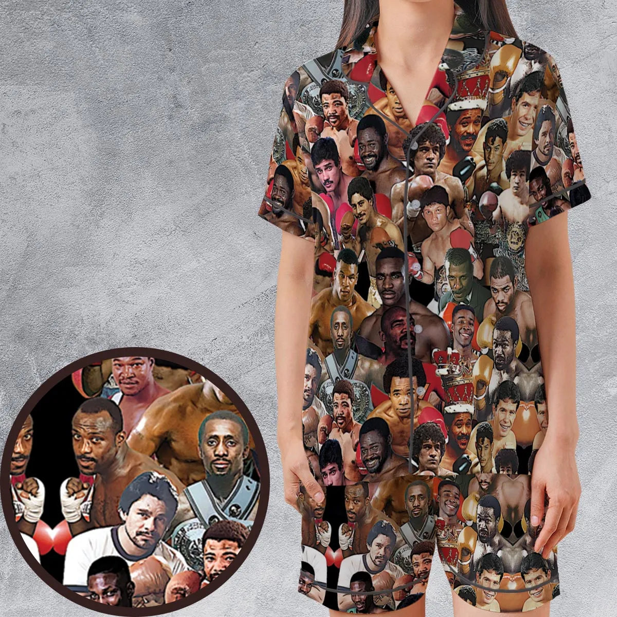 Satin Short-Sleeve Pajamas Set - NV64A5KV