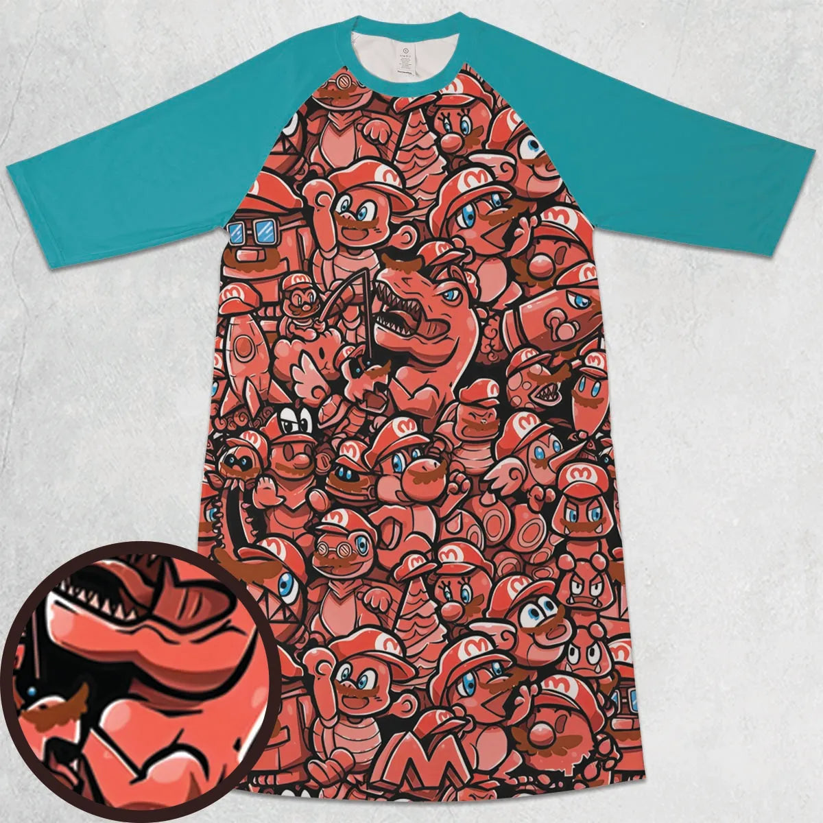 3/4 Sleeve Raglan Dress - BLDKA22G