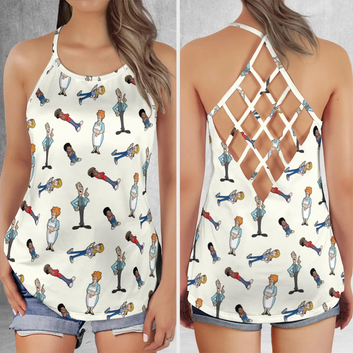 Criss Cross Tank Top - R96UQAHQ