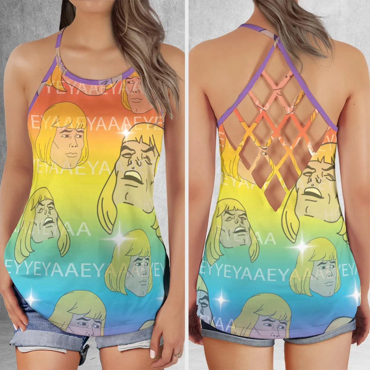 Criss Cross Tank Top - Q6VPW8JQ