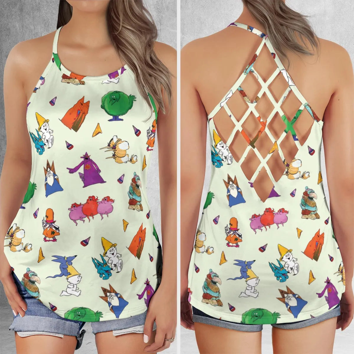 Criss Cross Tank Top - QEJYM79Y
