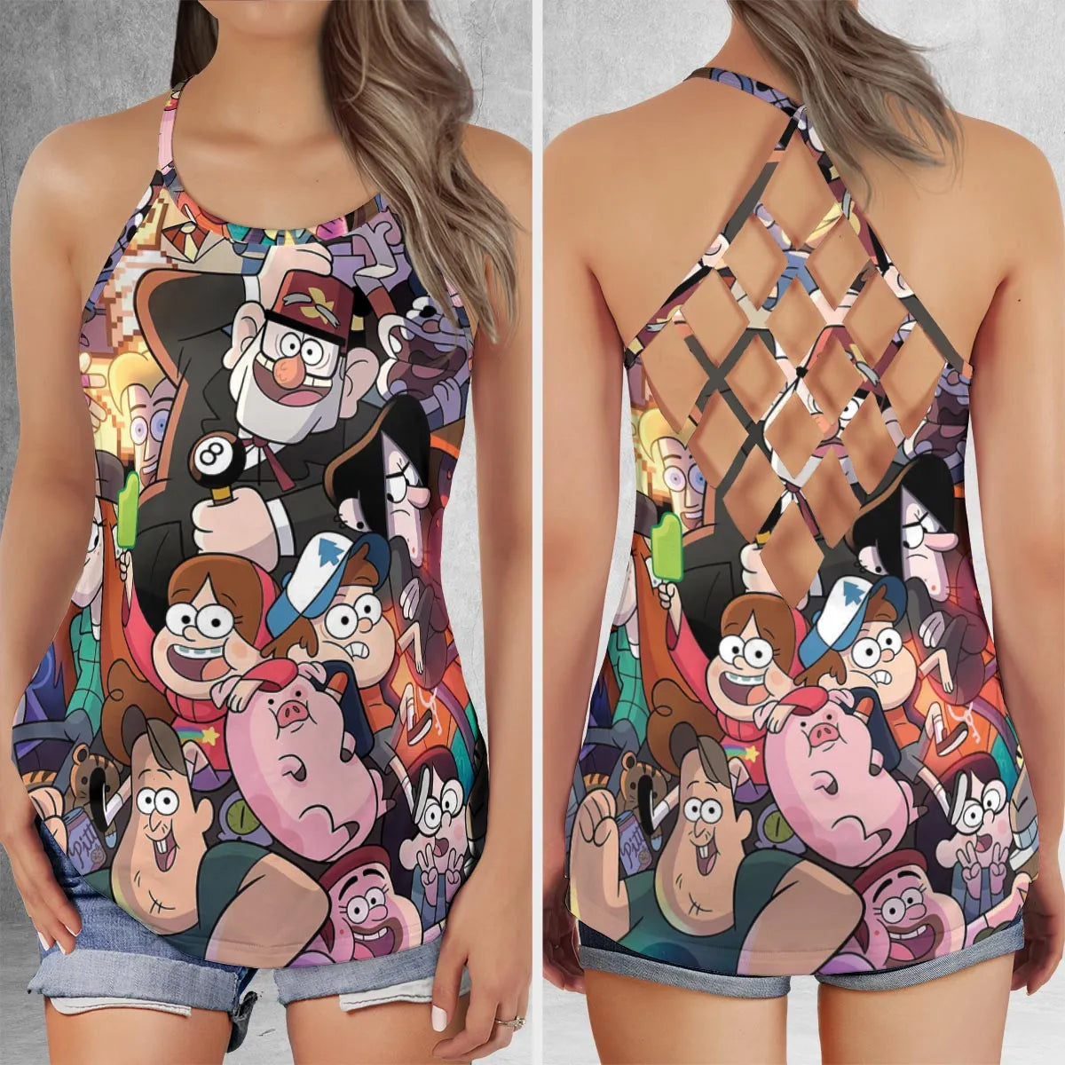 Criss Cross Tank Top - 87TJKTEC