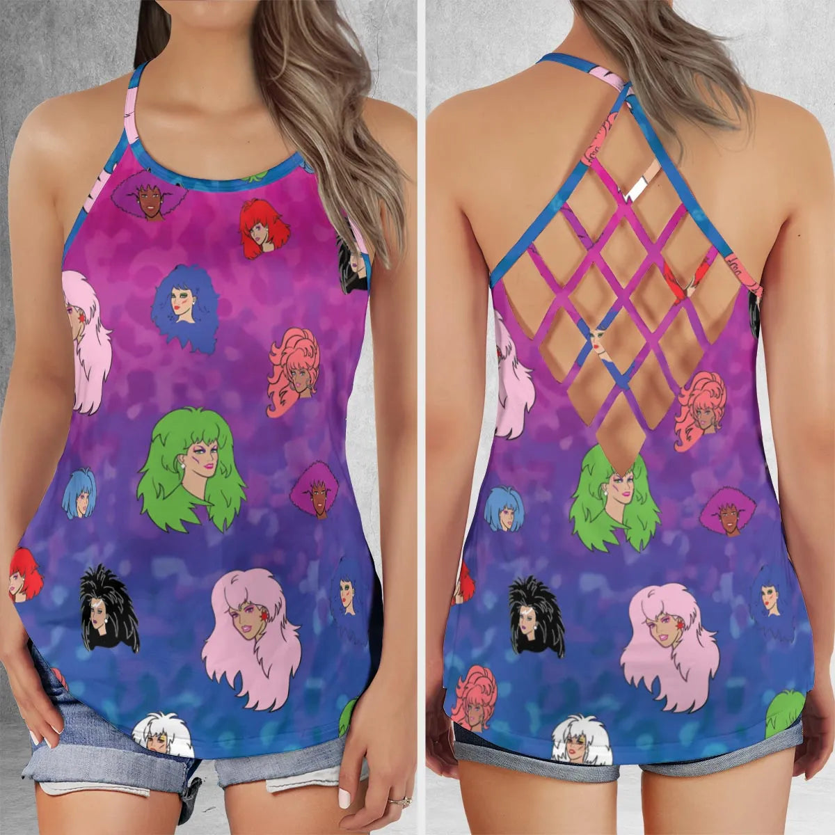 Criss Cross Tank Top - KFEZ78BB