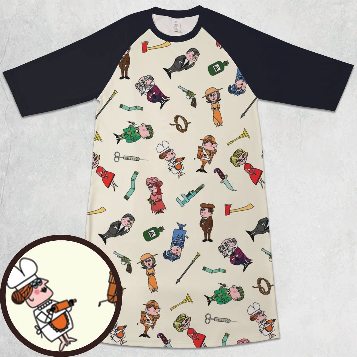 3/4 Sleeve Raglan Dress - DQ62V5EA