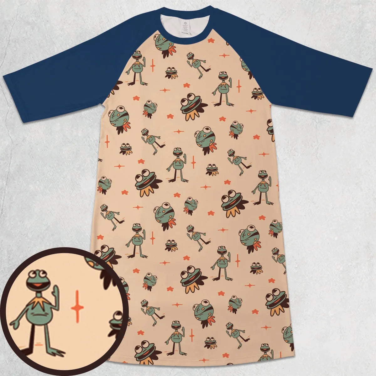 3/4 Sleeve Raglan Dress - HWLVUJHR