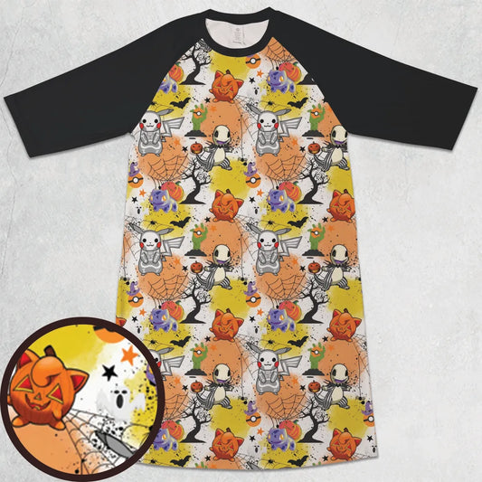 3/4 Sleeve Raglan Dress - L2CL5APM