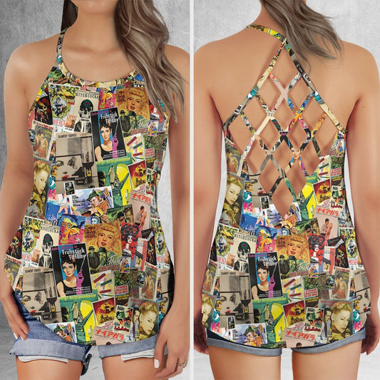 Criss Cross Tank Top - B7N4WU9E -  - 1
