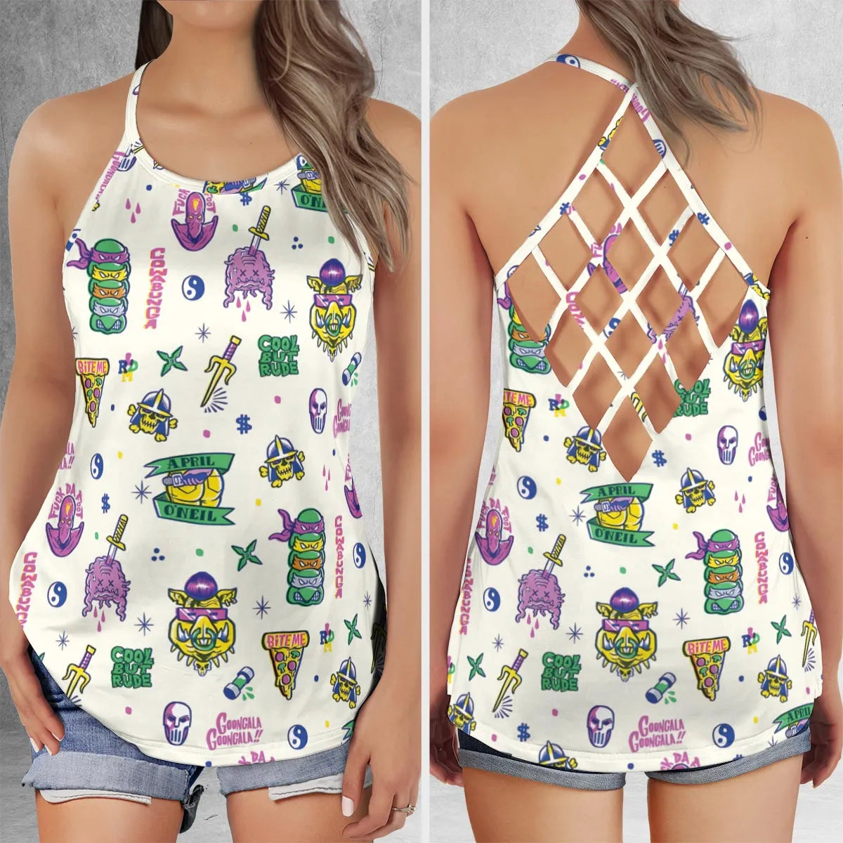 Criss Cross Tank Top - YAGWGBAD