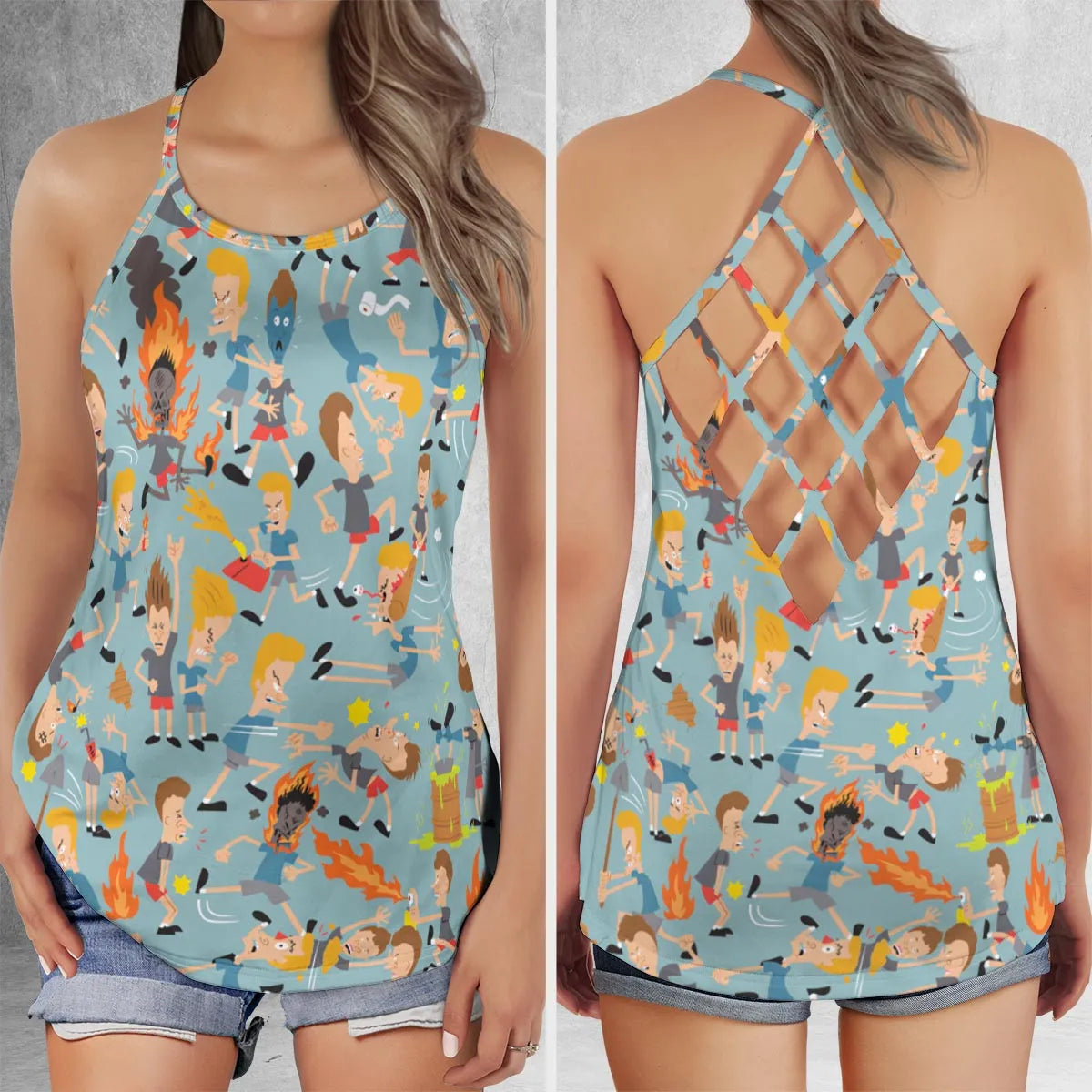 Criss Cross Tank Top - JGFE8444