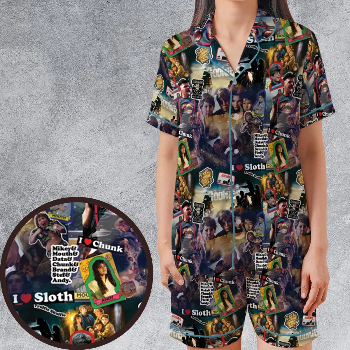Satin Short-Sleeve Pajamas Set - GEARYPHQ