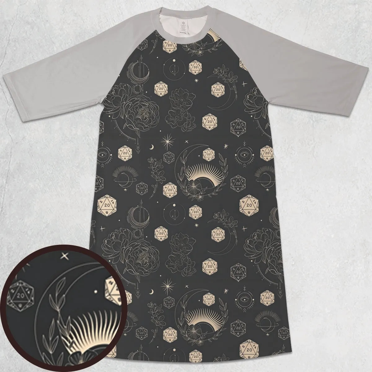 3/4 Sleeve Raglan Dress - B88FHZAQ