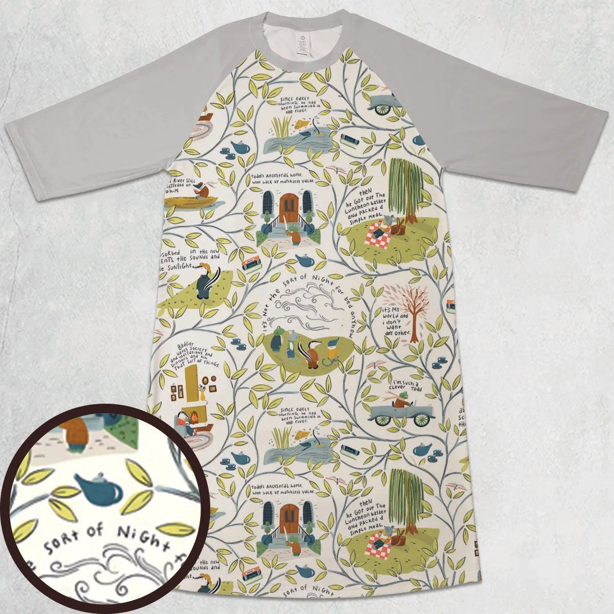 3/4 Sleeve Raglan Dress - QLZ3SJ2T