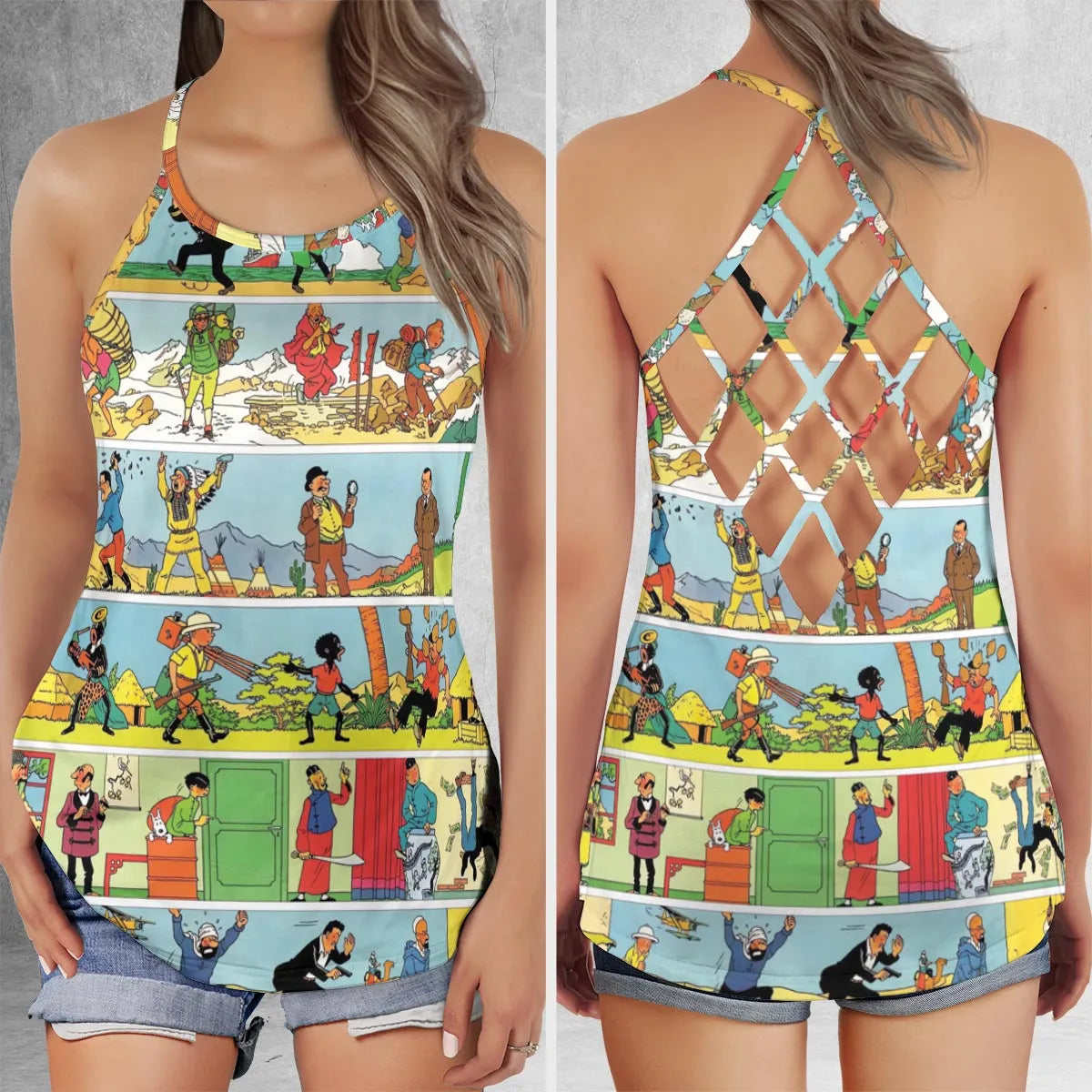 Criss Cross Tank Top - MULAUZ6B