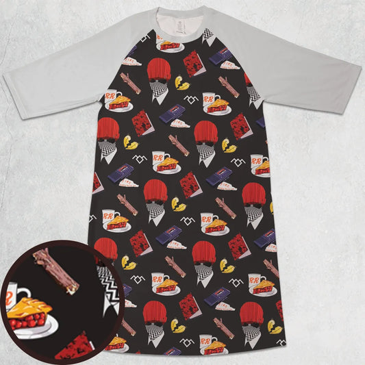 3/4 Sleeve Raglan Dress - K3GWYZAP