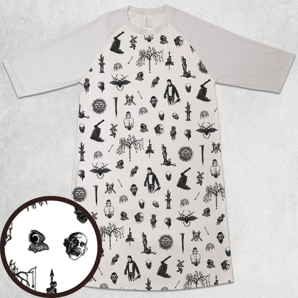 3/4 Sleeve Raglan Dress - NQ8E3NRY