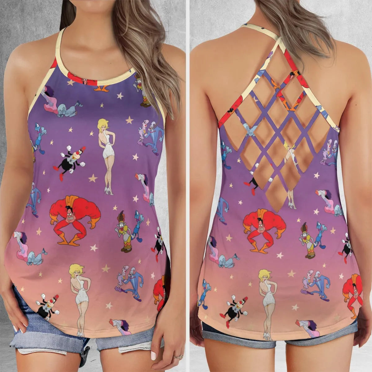 Criss Cross Tank Top - JSRF46ZY