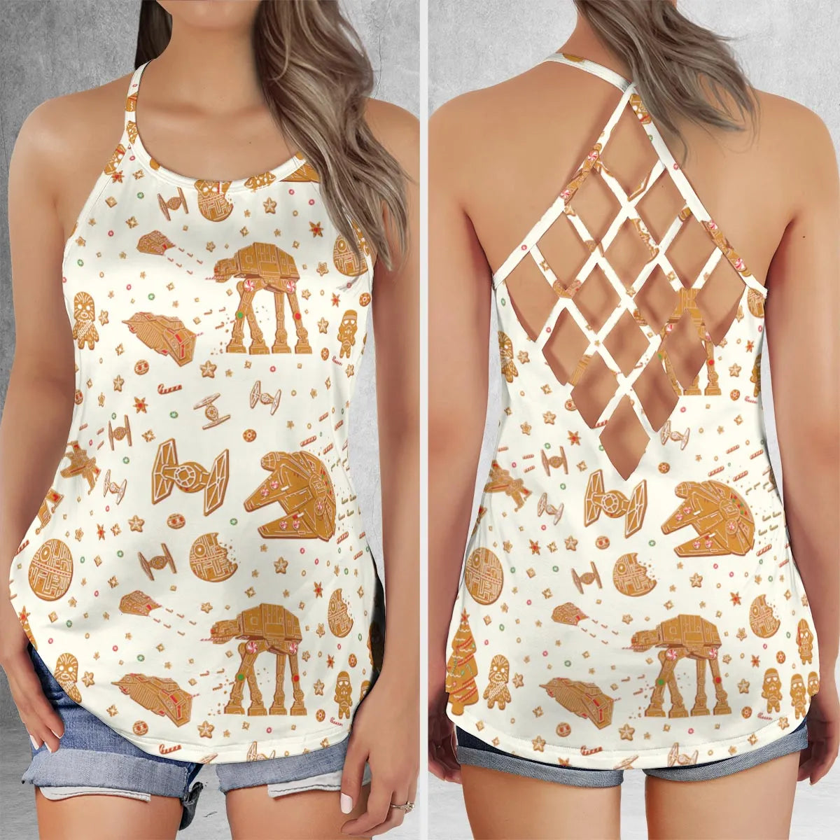 Criss Cross Tank Top - UER6HYMC