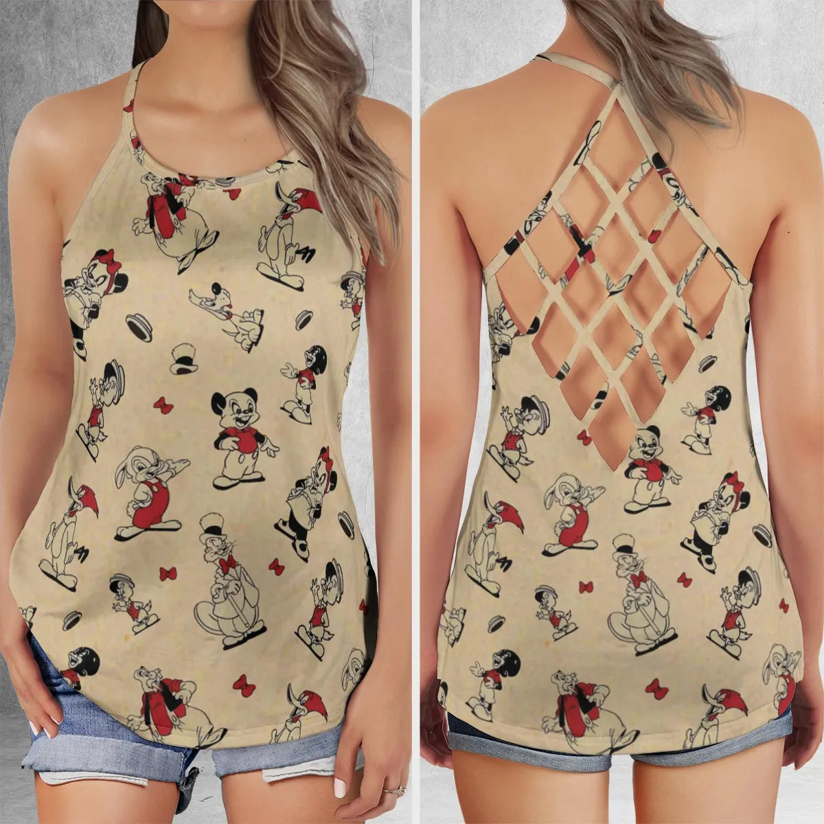 Criss Cross Tank Top - CDEJ6W8E