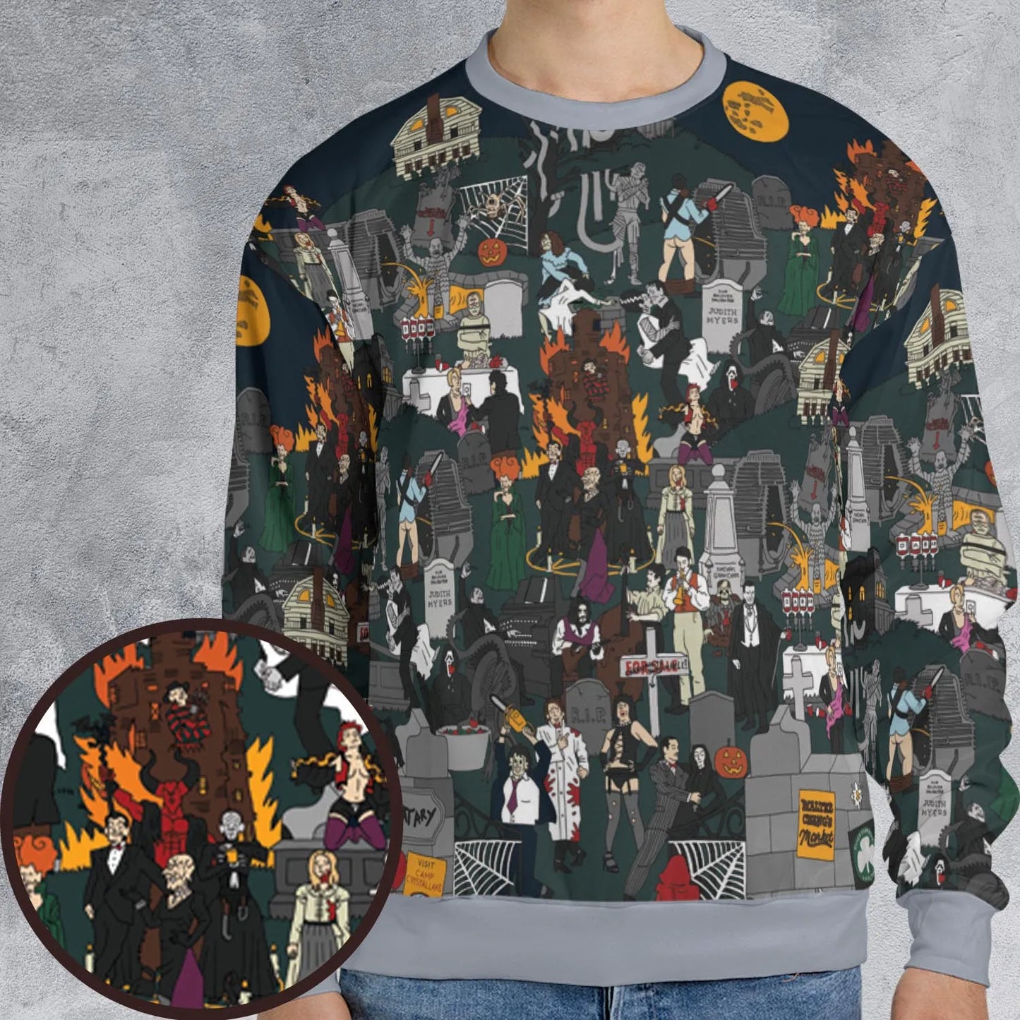 All-over Print Sweatshirt - 85NVHJKF