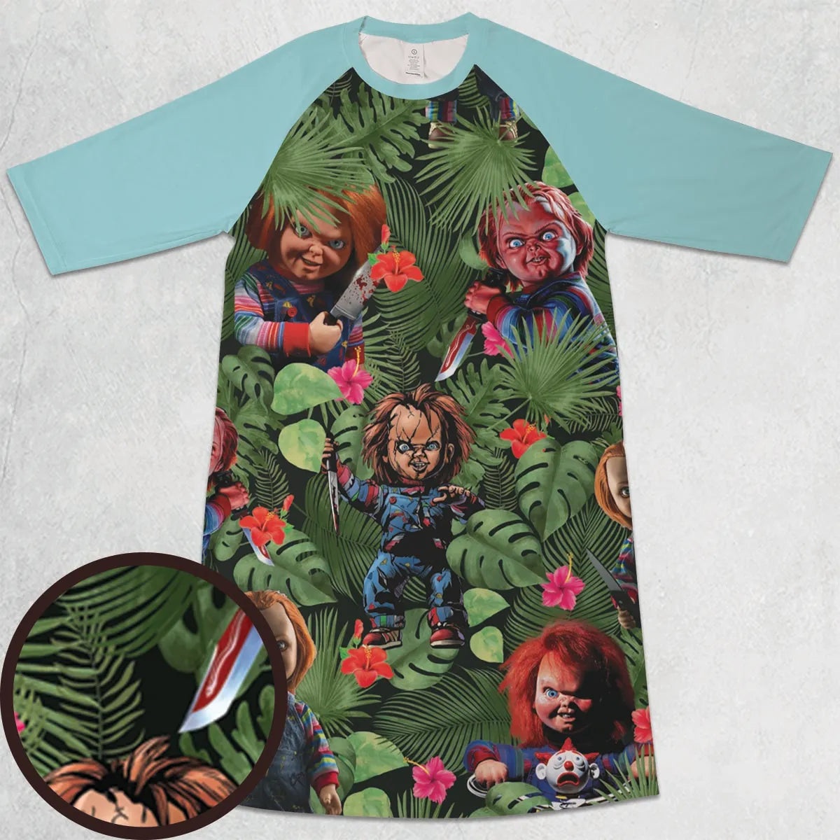 3/4 Sleeve Raglan Dress - TE1SZ5GD