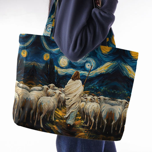Shepherd Sheep Starry Night -  - 1