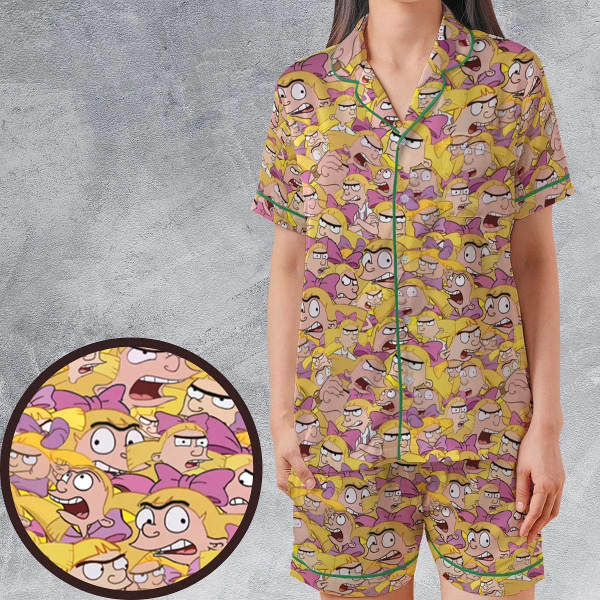 Satin Short-Sleeve Pajamas Set - 8HF94V7X