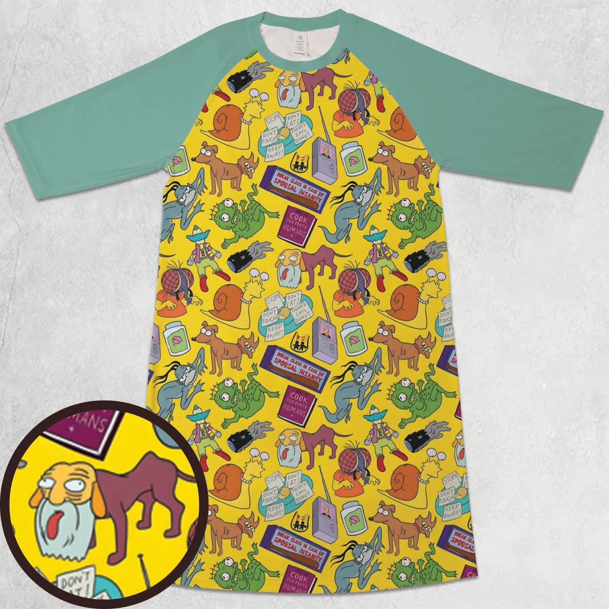 3/4 Sleeve Raglan Dress - DF3EP5DE