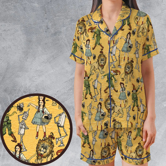 Satin Short-Sleeve Pajamas Set - 4VLDH7XM