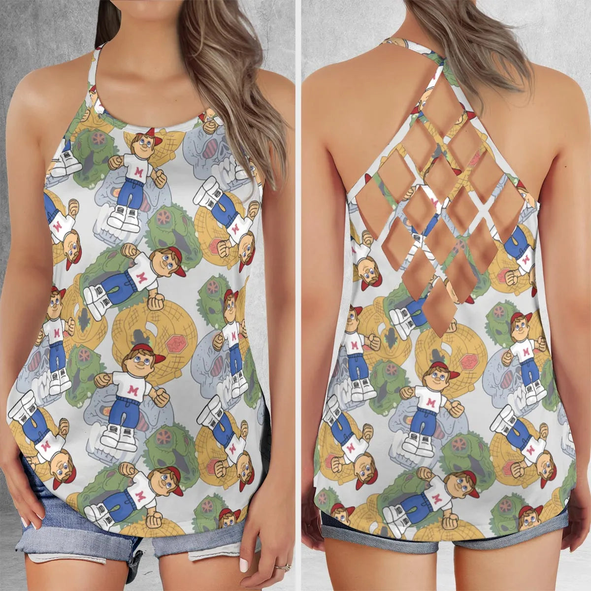 Criss Cross Tank Top - J552NTGM
