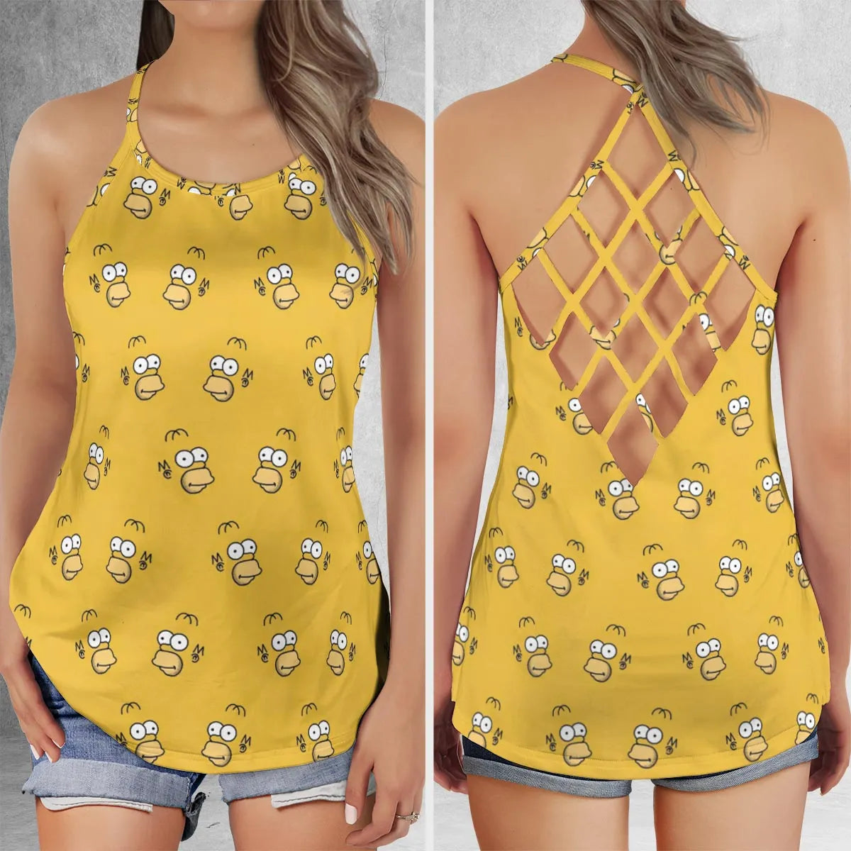 Criss Cross Tank Top - QYFHU98Y