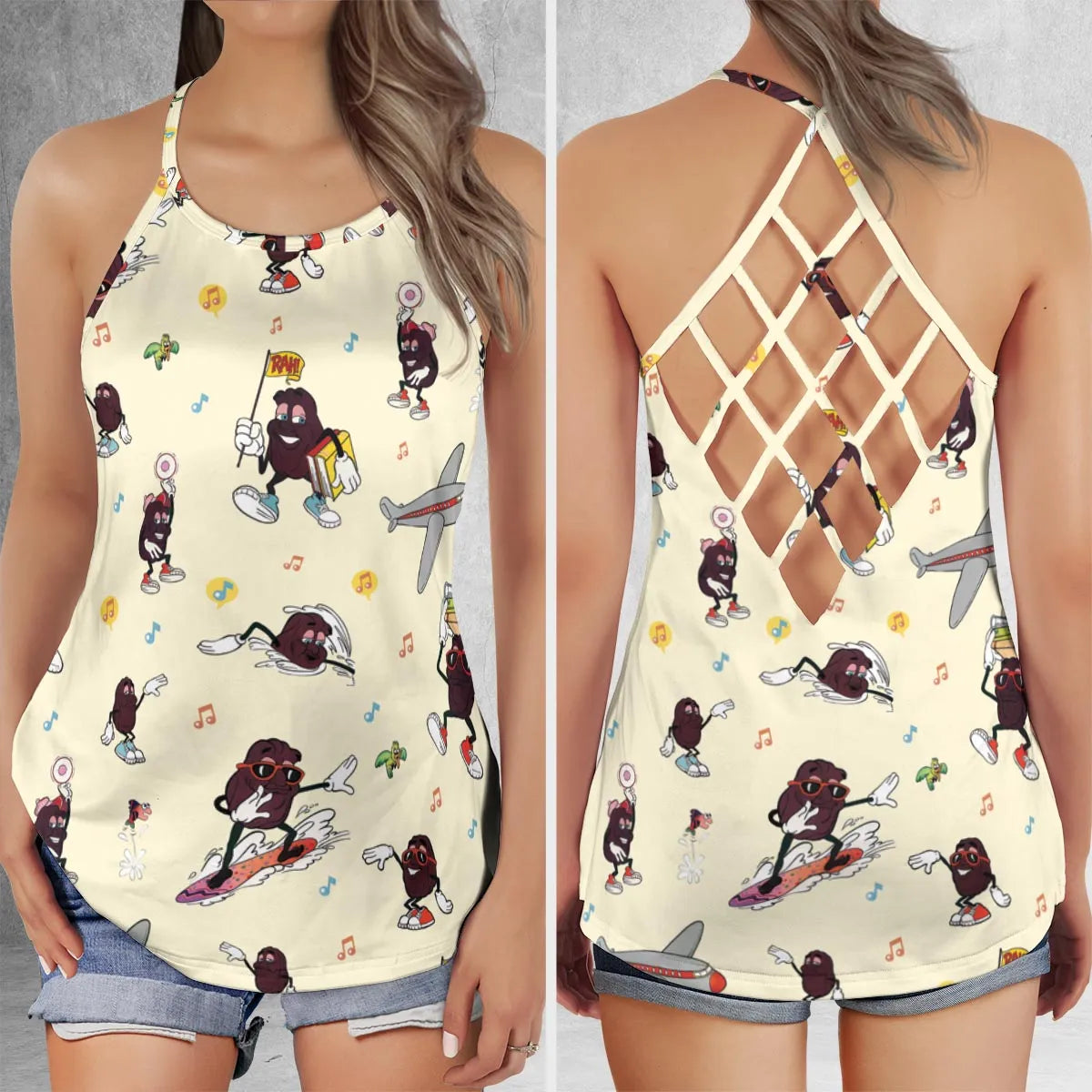 Criss Cross Tank Top - UCVYB3LM