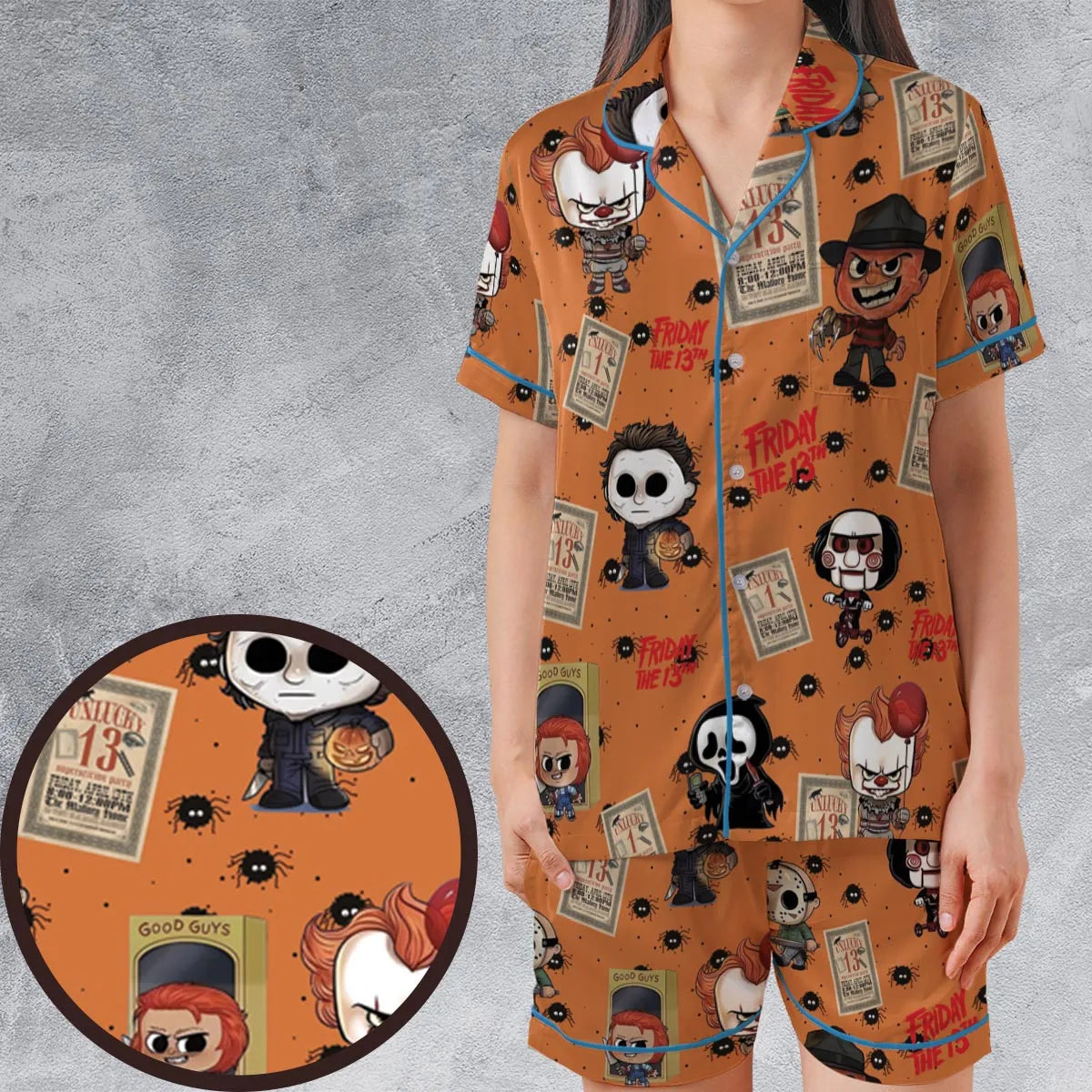 Satin Short-Sleeve Pajamas Set - G5LQ7ND8