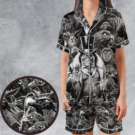 Satin Short-Sleeve Pajamas Set - T8TDMEWV