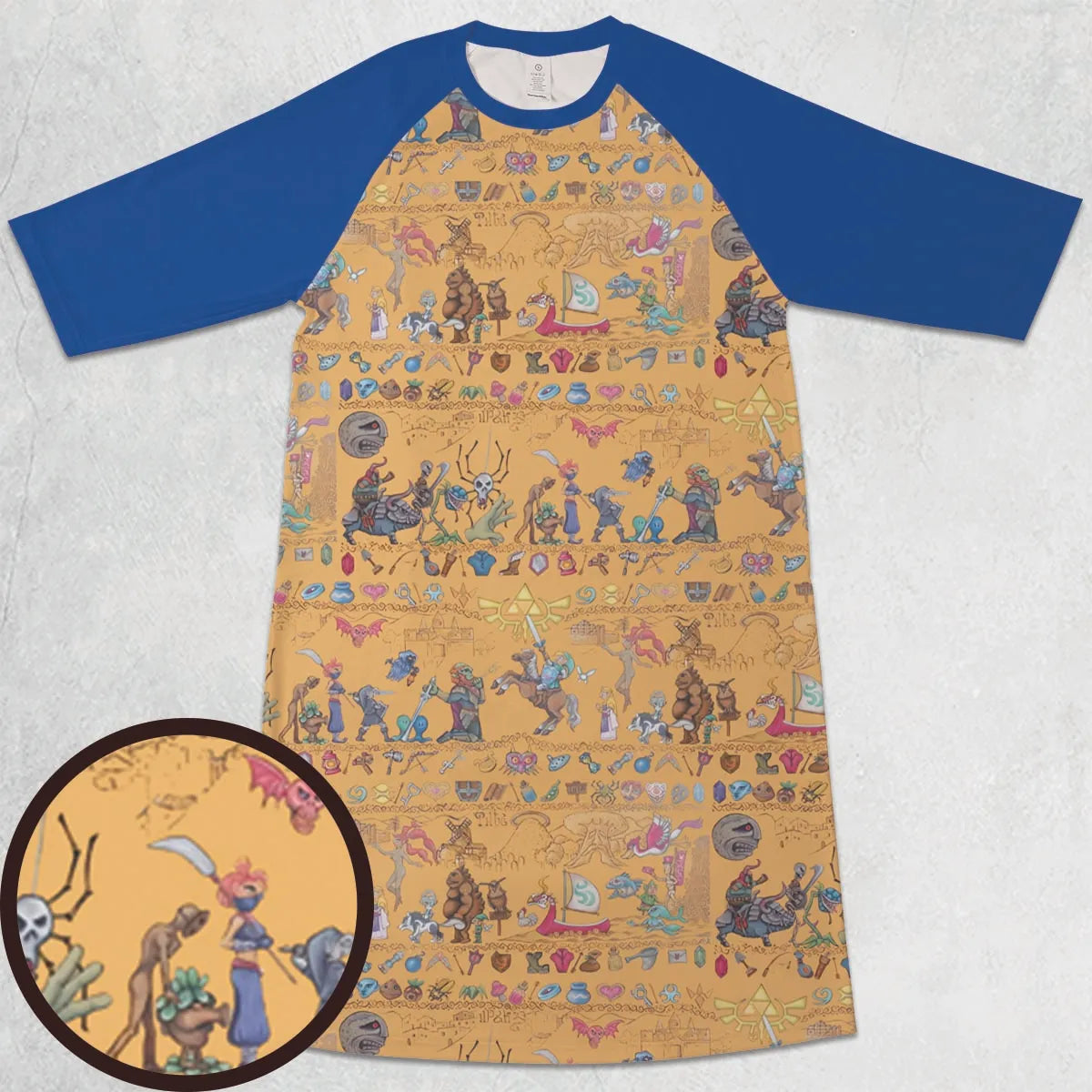 3/4 Sleeve Raglan Dress - 6X1FDVZX