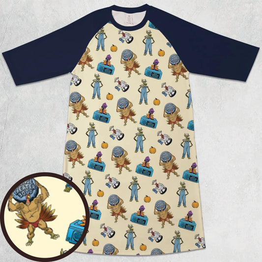 3/4 Sleeve Raglan Dress - 2BXHXKLG