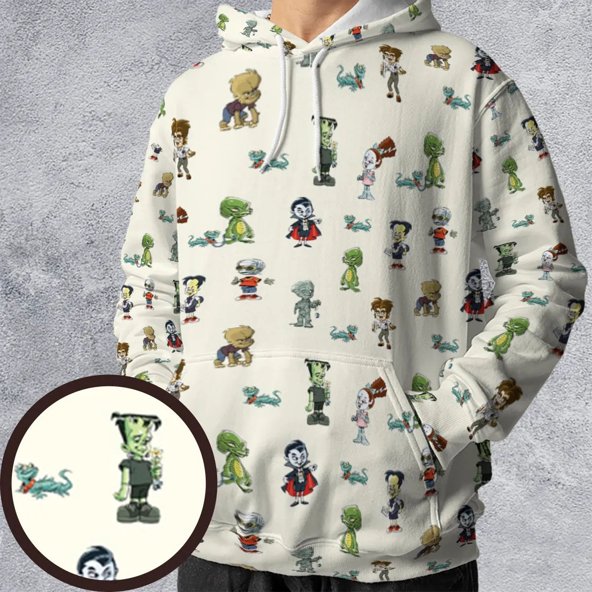 All-over Print Hoodie - 9112HFRJ
