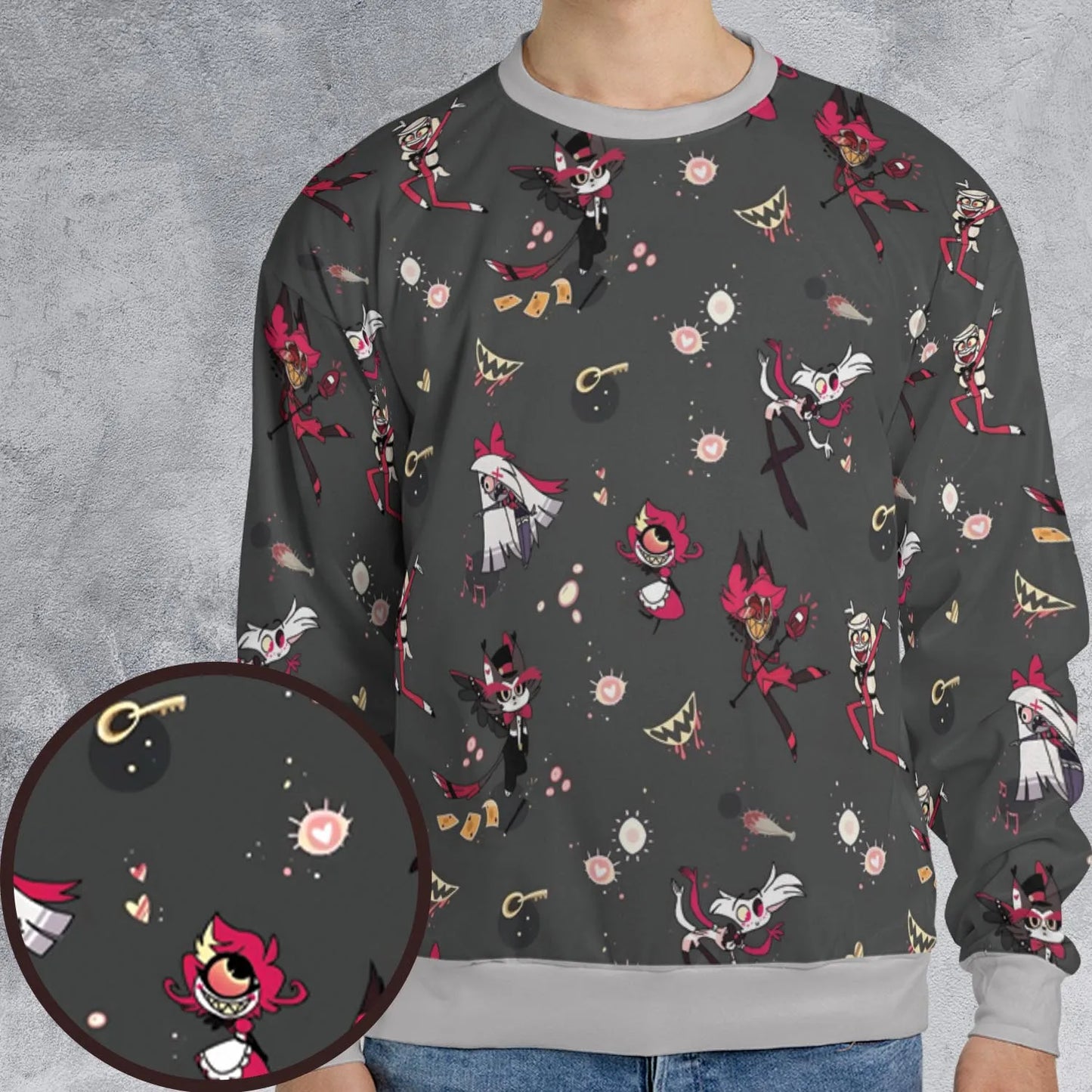 All-over Print Sweatshirt - 5HUJPQKD