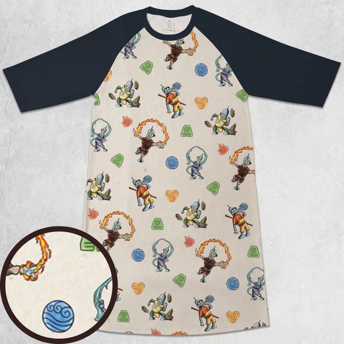 3/4 Sleeve Raglan Dress - VFP5BZM9