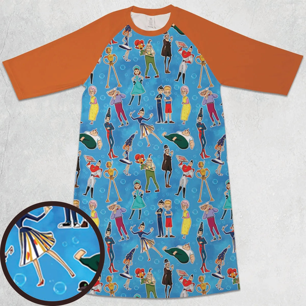 3/4 Sleeve Raglan Dress - ZHPF6SZL