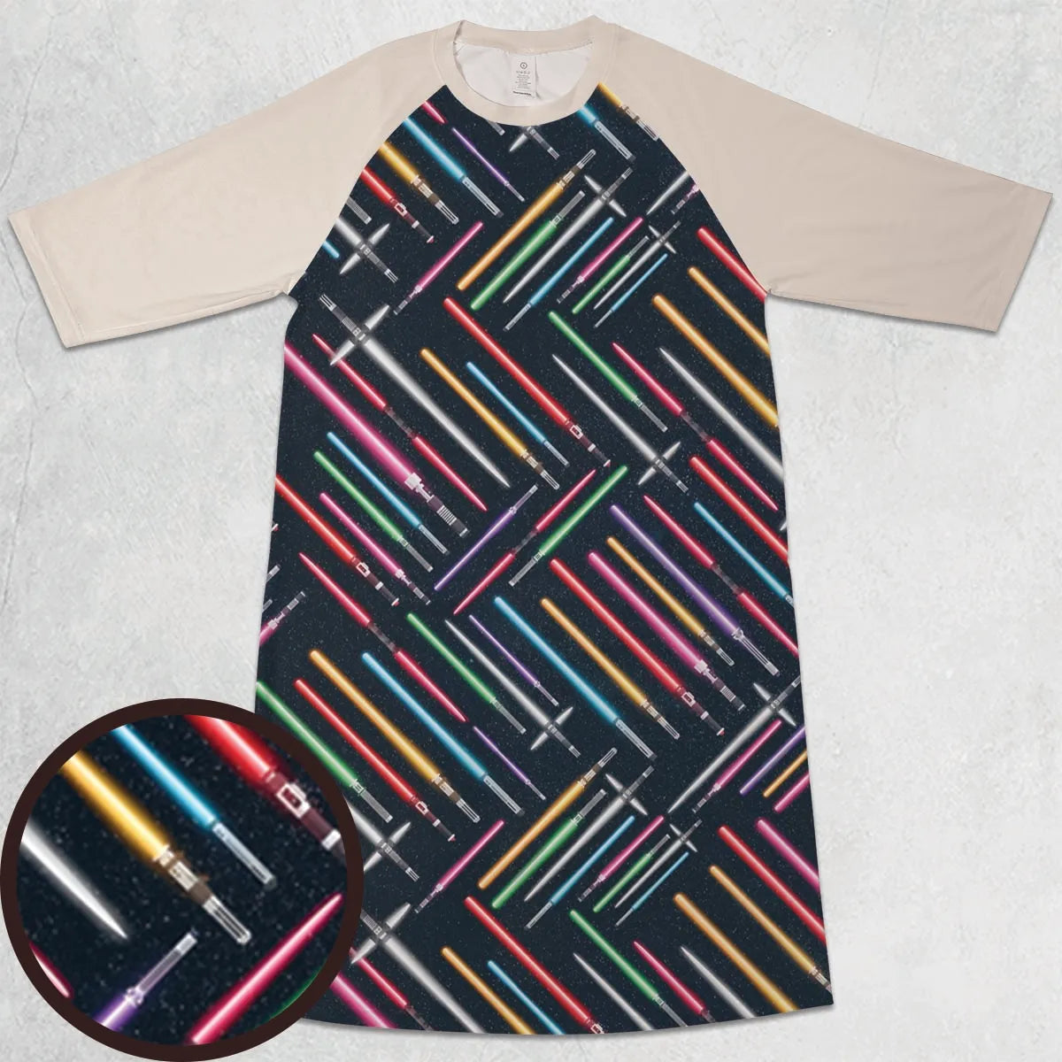 3/4 Sleeve Raglan Dress - WAJ9XVP8