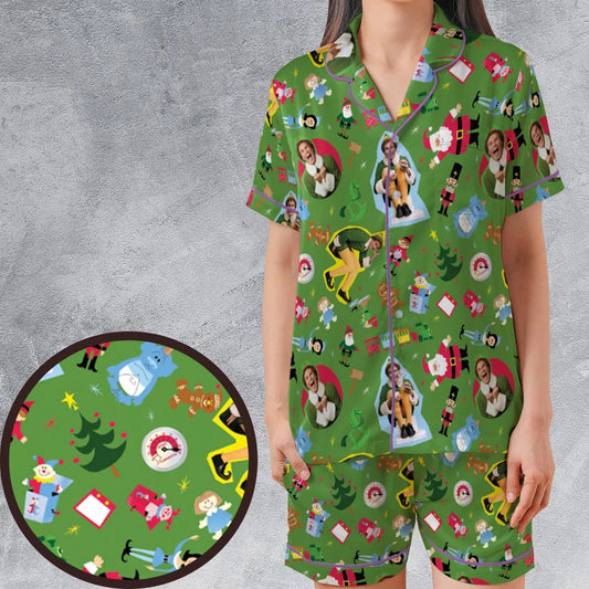 Satin Short-Sleeve Pajamas Set - EH8AYP3X