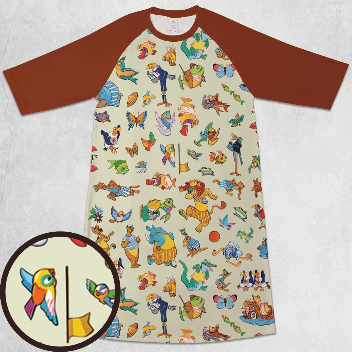 3/4 Sleeve Raglan Dress - T8BFQTHT