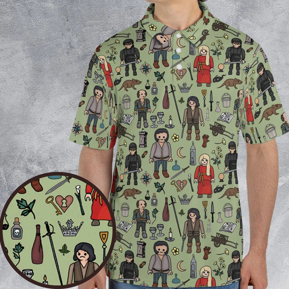 AOP Men/Women Polo Shirt - QBASDASV